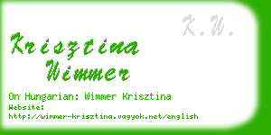 krisztina wimmer business card